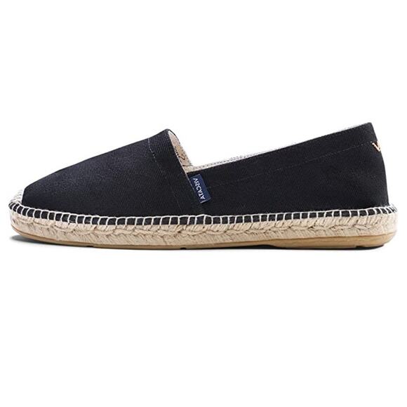 VISCATA Mens Sitges Espadrille Flats EU 42 US 9 Black Slip On NIB - Picture 2 of 12